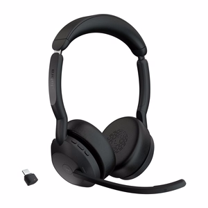 Jabra 25599-999-899 ausinukas/ragelė belaidis ant galvos biurui/skambučių centrui Bluetooth su krovimo stovu juodas