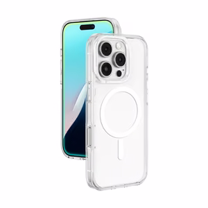 AmazingThing Minimal Mag dėklas su magnetiniu žiedu iPhone 16 Pro - skaidrus