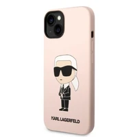 Karl Lagerfeld KLHCP14MSNIKBCP iPhone 14 Plus 6.7" kietasis dėklas rožinis/rožinis Silikoninis Ikonik