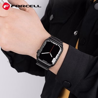 FORCELL F-DESIGN FA10 nerūdijančio plieno laikrodžio juosta Apple Watch 38 / 40 / 41 mm - juoda