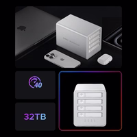 "Orico" 8848U4 DAS serijos 4 lizdų M.2 NVMe SSD diskų masyvas - baltas