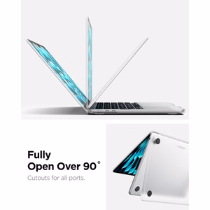 Spigen AirSkin dėklas, skirtas MacBook Air 13" 2023 / 2024 / 2025 / 2026 – skaidrus