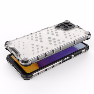 Honeycomb dėklas apsauginis su TPU buferiu Samsung Galaxy A22 4G juodas