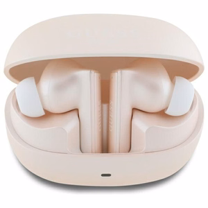 Guess Bluetooth ausinės GUTWST88MCTGP TWS + įkrovimo stotelė rožinės kapsulė spausdintas logotipas