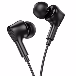 Laidinės ausinės Jack 3,5 mm su mikrofonu M102 juodos