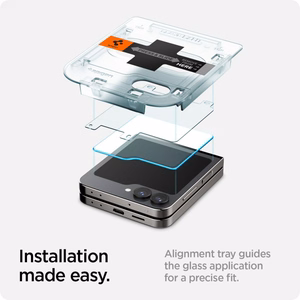 Spigen Glas.tR EZ Fit apsauginis stiklas Samsung Galaxy Z Flip 6 - 2 vnt.