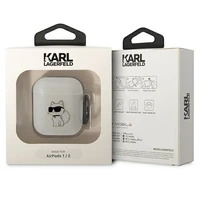 Karl Lagerfeld KLA2HNCHTCT Airpods 1/2 dėklas permatomas Ikonik Choupette