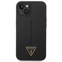 Guess GUHCP14MSLTGK iPhone 14 Plus 6.7 "juodas/juodas kietas dėklas Silicone Triangle