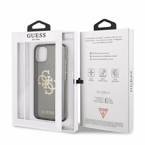 Guess GUHCP13SPCUGL4GBK iPhone 13 mini 5.4" чёрный/чёрный жёсткий чехол Glitter 4G Big Logo