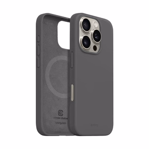Crong Color Cover Magnetic MagSafe dėklas, skirtas iPhone 16 Pro, titano spalvos
