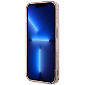 Guess GUHMP14LHCMCGP iPhone 14 Pro 6.1" rožinis/rožinis kietas dėklas Blizgučiai Auksas MagSafe