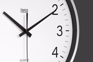 Wall clock, 30 cm, silver