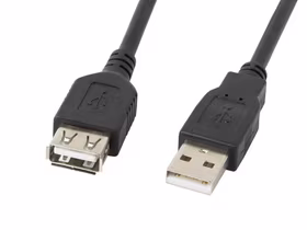 Lanberg CA-USBE-10CC-0007-BK USB kabelis USB 2.0 0,7 m USB A Juoda