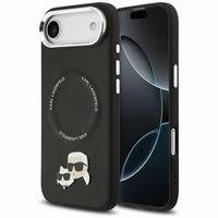 KARL LAGERFELD dėklas telefonui IPHONE 17 Air, suderinamas su magnetiniu MagSafe (KLHMP17MPSMLRKCK, PU K&C PINS) juodas