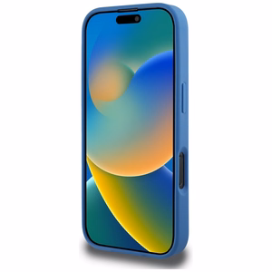 Guess 4G Circle Classic Logo Magnetinis dėklas telefonui iPhone 16 Pro Max - mėlynas