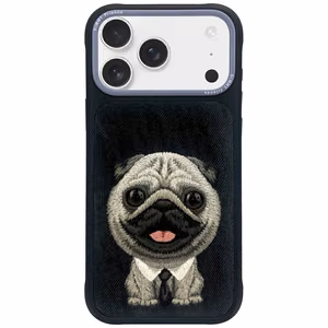 NIMMY dėklas BIG EYED PET 2.0 Šuo IPHONE 17 Pro Max juodas