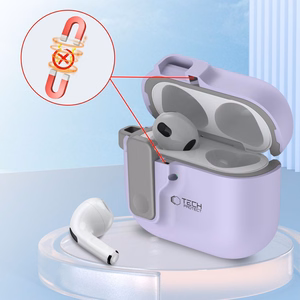 Tech-Protect Slim Hook dėklas AirPods 4 - violetinis