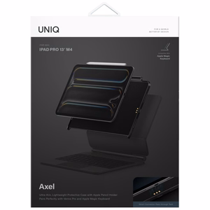 Uniq Axel Case Dėklas planšetiniam kompiuteriui iPad Air 13" 2024 / 2025 / iPad Pro 13" 2024 - juodas