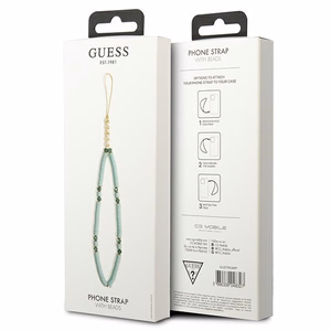 Guess pakabukas GUSTPEARP telefono dirželis mėlynas Heishi Beads