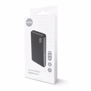 Setty Išorinė baterija (f) 10000 mAh SPB-10 - juoda (f)