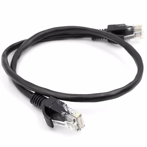 Kabelis Cat5E UTP, 0.5m, juodas