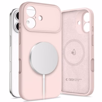 Tech-Protect Silicone magnetinis dėklas telefonui iPhone 17 - rožinė