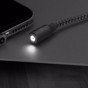 USB laidas Remax RC-095i rudas Lightning 100cm (su nuimamu magnetiniu jungtuku)