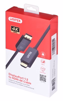 UNITEK KABELIS DisplayPort 1.2, HDMI, 4K@60HZ, 1,8M, V1608A
