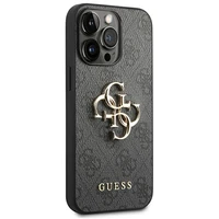 Guess 4G Big Metal Logo dėklas telefonui iPhone 14 Pro - pilkas