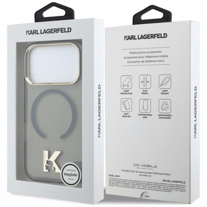Karl Lagerfeld IML K Head Logo MagSafe Dėklas for iPhone 17 Pro Max - juodas