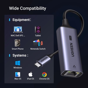 Tinklo adapteris Ugreen CM648 USB-C to RJ45 pilkas (25052)