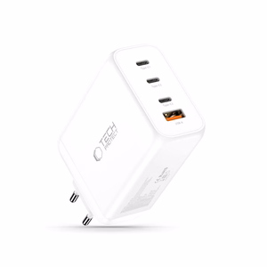 "Tech-Protect NC240W-GaN" 4 prievadų 240 W sieninis įkroviklis - baltas