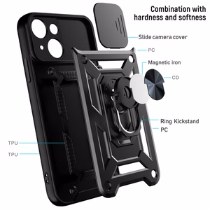 Slide Camera Armor Dėklas Xiaomi Redmi Note 13 5G juodas