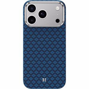 Mėlynas „Benks Magnetic Armor Air Armor Grid 600D“ kevlaro dėklas su metaliniu rėmeliu (C.K.FL.AP.BE.0072), skirtas iPhone 18 Pro / iPhone 17 Pro