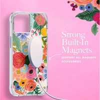 Rifle Paper Clear MagSafe - dėklas iPhone 14 Plus (Garden Party Blush)