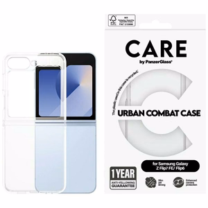 CARE by PanzerGlass Flagship Urban Combat Dėklas telefonui skirtas Samsung Galaxy Z Flip 7 FE / Flip 6 - Skaidrus