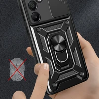 Dėklas telefonui Hybrid Armor Camshield su stovu ir kameros dangteliu Galaxy A36 - juodas