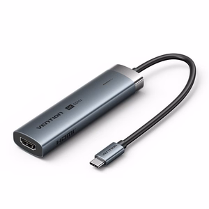 Vention 5-in-1 USB-C šakotuvas 100W PD 5Gbps 4K@60Hz
