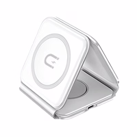 Dudao A11N 15W 3in1 indukcinis įkroviklis - baltas + USB-C / USB-C kabelis