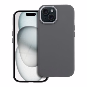 Dėklas skirtas iPhone 15 Forcell F-Protect Frame Premium suderinamas su Magsafe pilkas