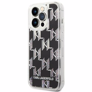 Karl Lagerfeld KLHCP14LLMNMK iPhone 14 Pro 6.1 "hardcase black / black Liquid Glitter Monogram