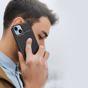 3in1 piniginės dėklas su stovu iPhone 15 Plus MagSafe RFID blokatorius Dux Ducis Rafi Mag - juodas