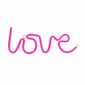 Neon LED Light LOVE rožinis Bat + USB FLNE05 Forever Light