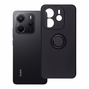 Чехол для Xiaomi Redmi Note 14 4G (GLOBAL - 164,84mm x 78,15mm x 8,16mm) Silicone Ring чёрный
