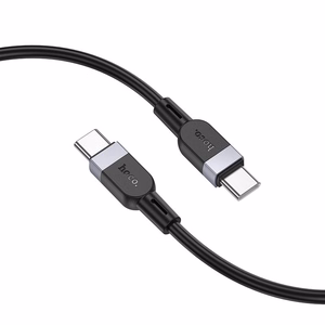 Silikoninis Laidas USB C to USB C Hoco 3A 60W 3 m X109 juodas