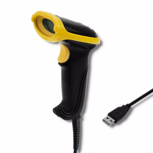 Qoltec 50867 – laidinis lazerinis 1D/2D brūkšninių kodų skaitytuvas, USB, juodas