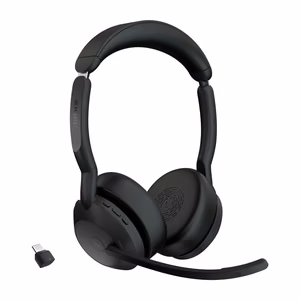 Jabra 25599-999-899 ausinukas/ragelė belaidis ant galvos biurui/skambučių centrui Bluetooth su krovimo stovu juodas