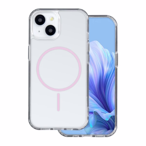 Atsparus smūgiams plonas magnetinis dėklas telefonui iPhone 14 Pro 6,1 (m) - rožinis (m)