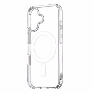 Anti Shock 1,5 mm Mag dėklas for iPhone 16 Pro 6,3" skaidrus big hole + button