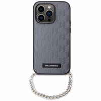 Karl Lagerfeld KLHCP14LSACKLHPG iPhone 14 Pro 6.1" sidabrinis/sidabrinis hardcase Saffiano Monogram Chain